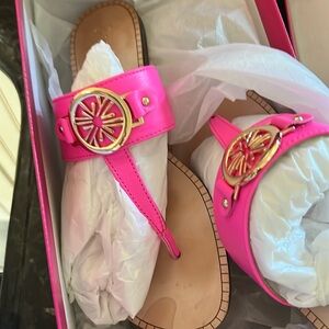Gently used Lilly Pulitzer sandals/hot pink!